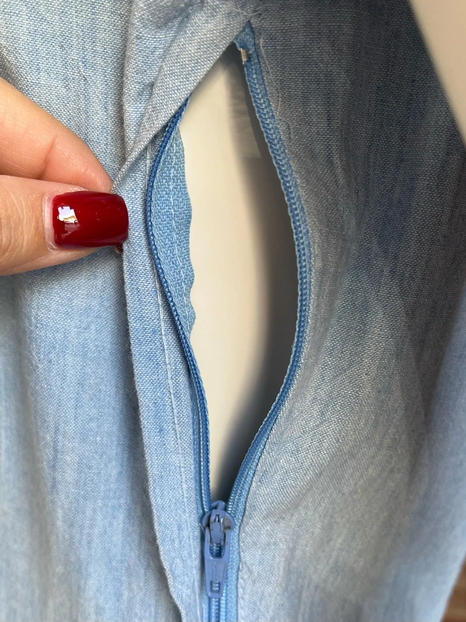 1980s Chambray Dress