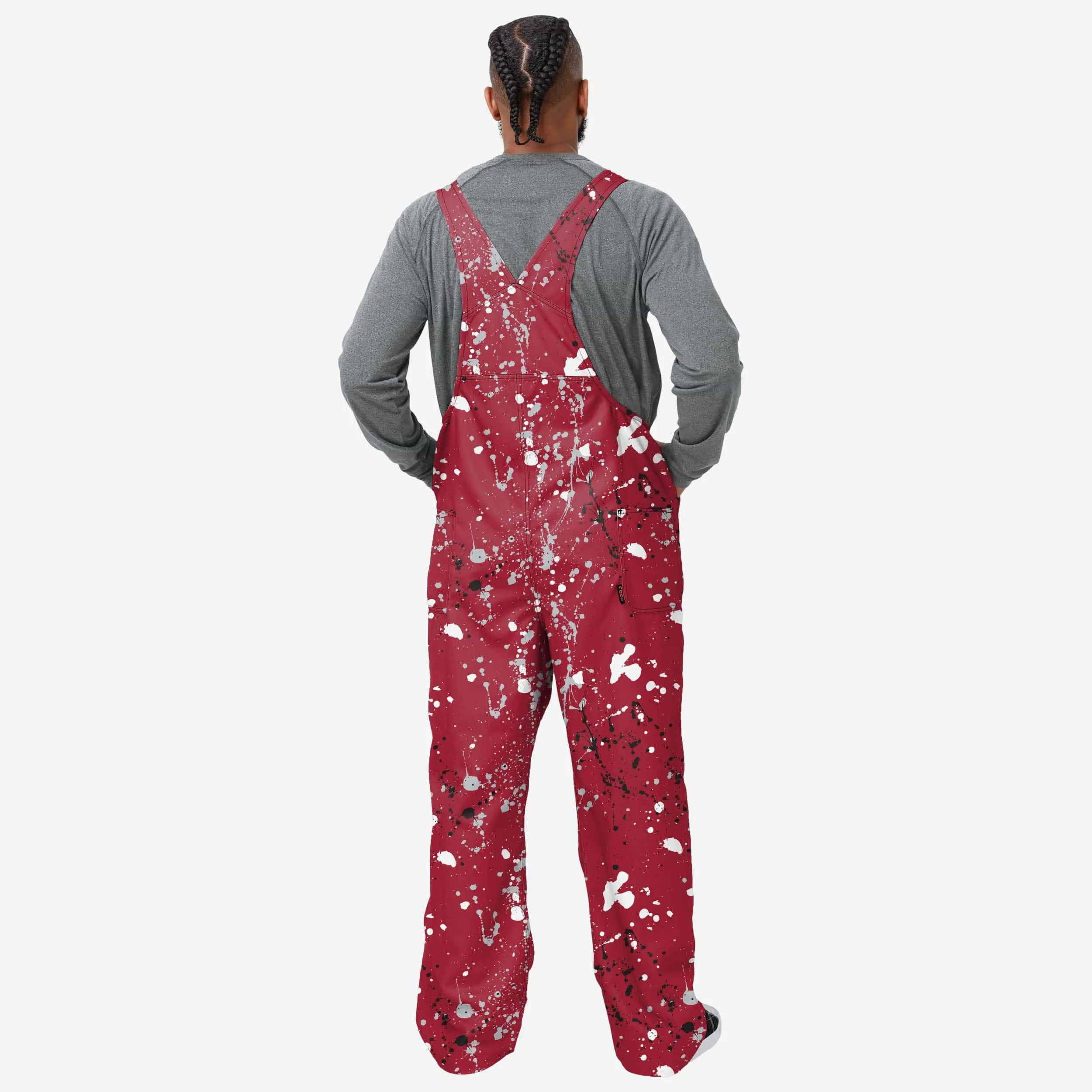 Alabama Crimson Tide Mens Paint Splatter Bib Overalls