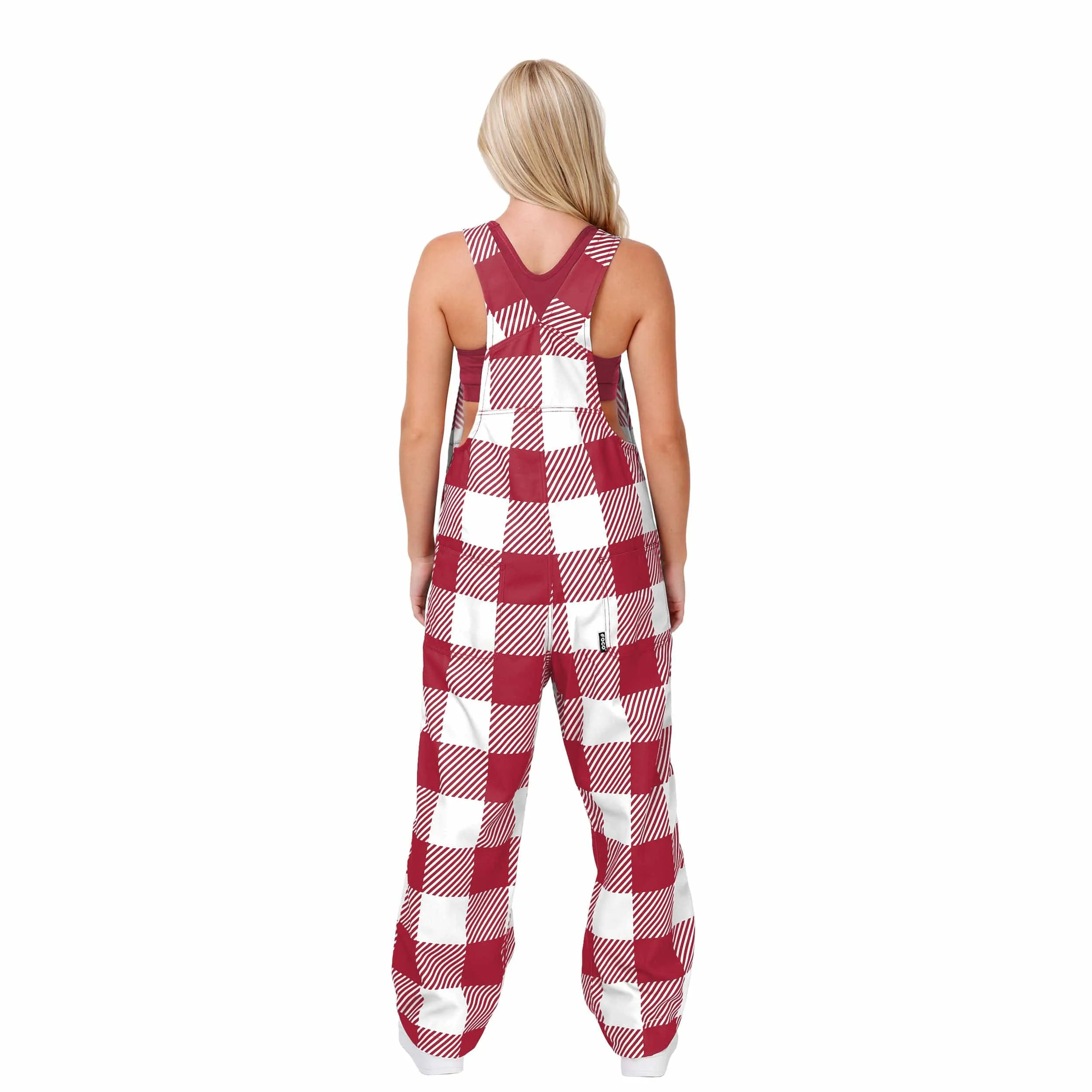 Alabama Crimson Tide NCAA Womens Plaid Bib Overalls