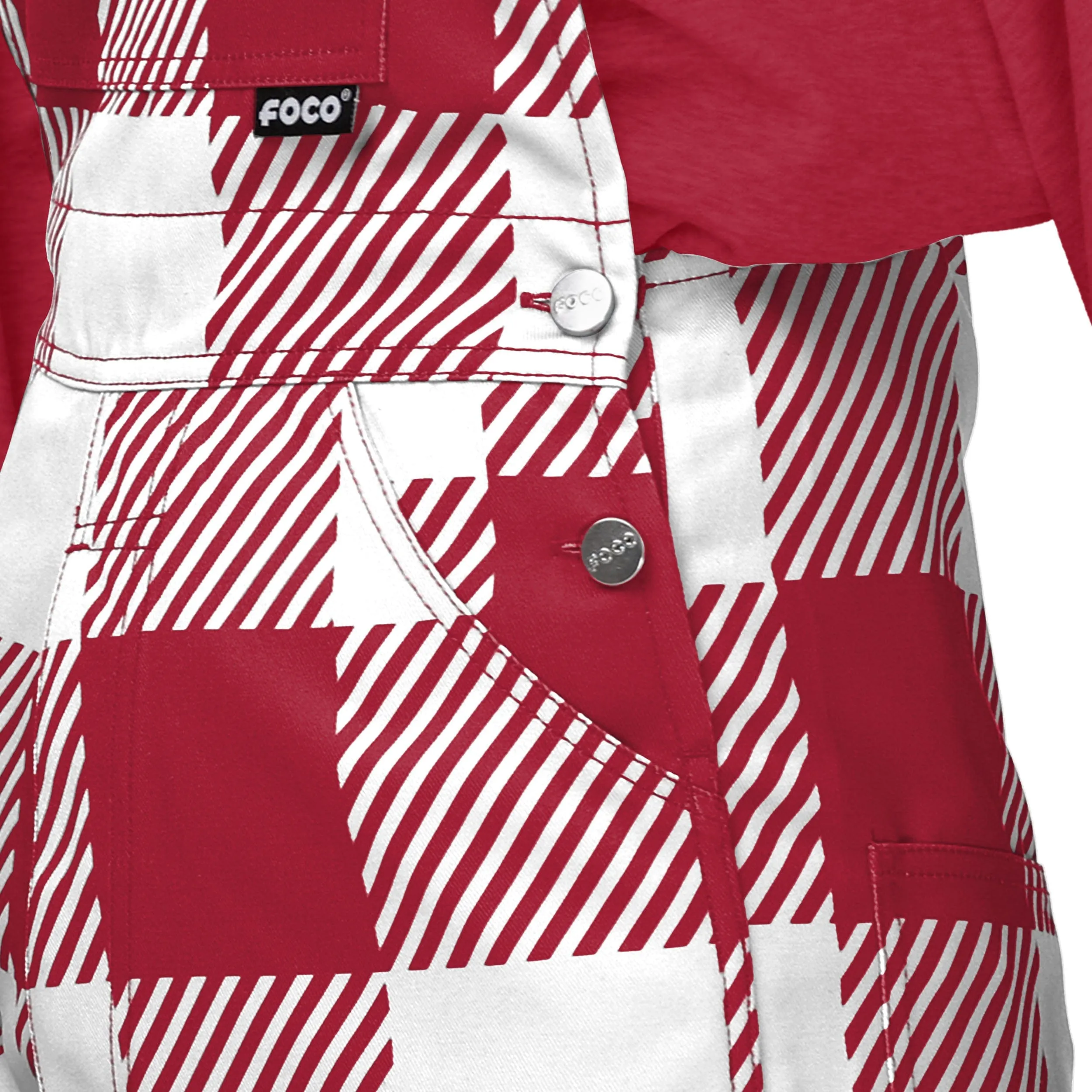 Alabama Crimson Tide NCAA Womens Plaid Bib Overalls