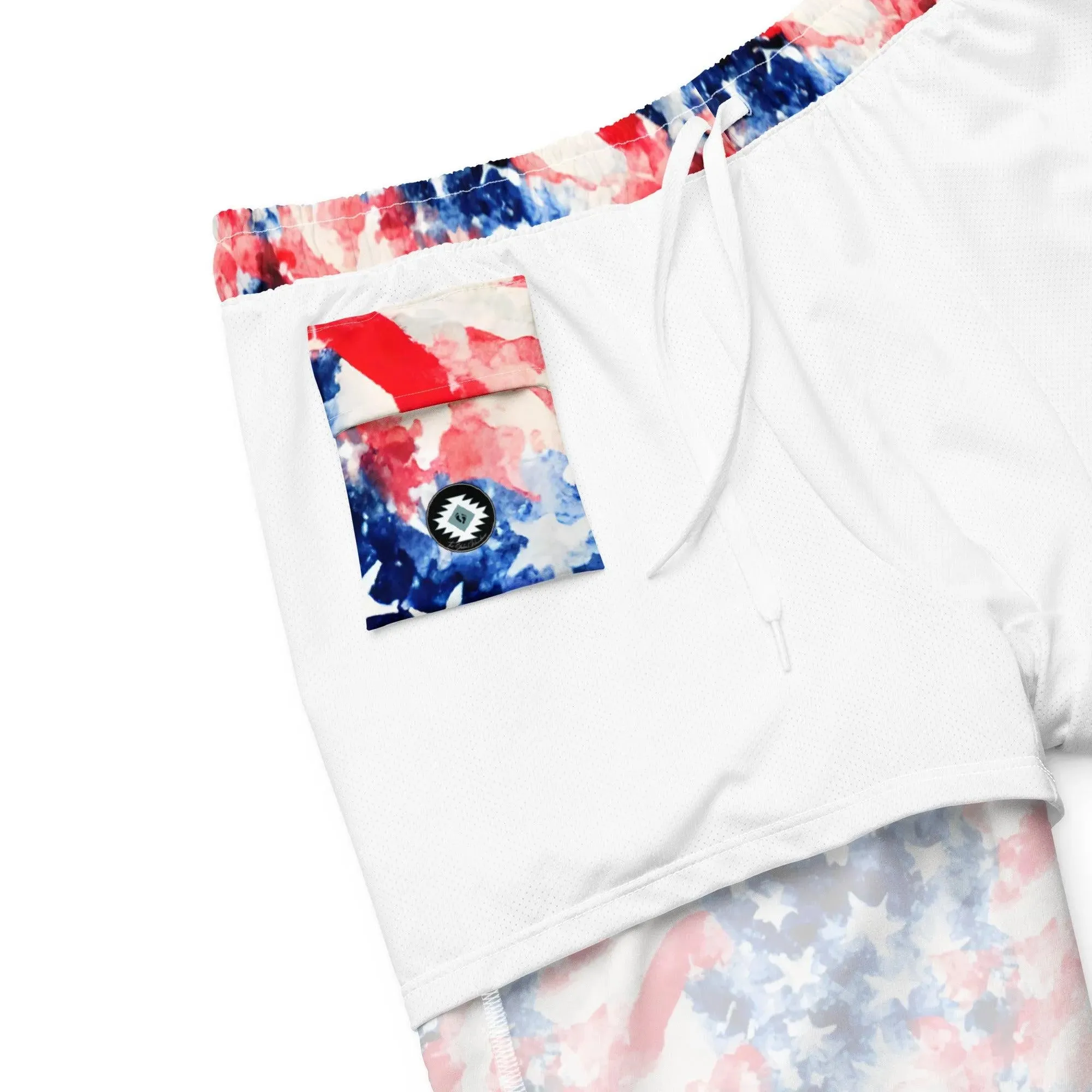 American Flag Recycled Men's Swim Trunks
