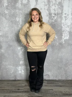 Ampersand Avenue Performance Fleece University  Hoodie - Checking in Tan - FINAL SALE