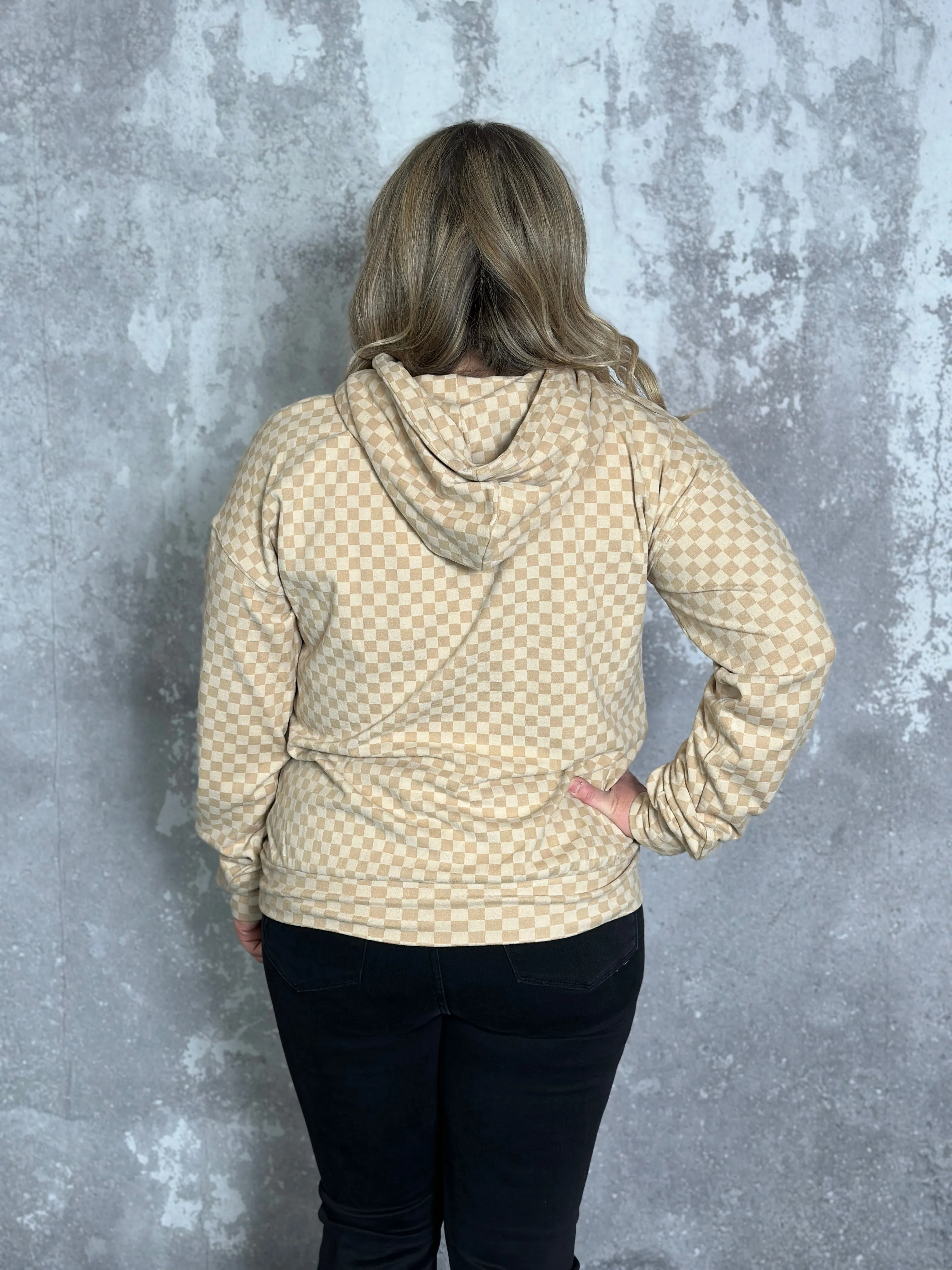 Ampersand Avenue Performance Fleece University  Hoodie - Checking in Tan - FINAL SALE