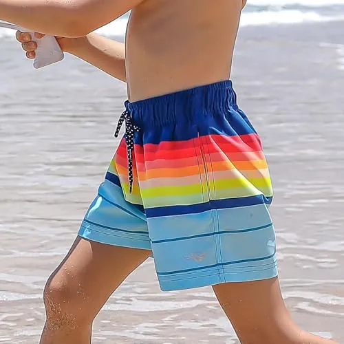 Angel season Toddler Boy Swim Trunks 3T Swimsuit Boys Swim Set Bathing Suits for Boys Quick Dry Little Boy Swimsuit Flamingo Blue Sizes 3T
