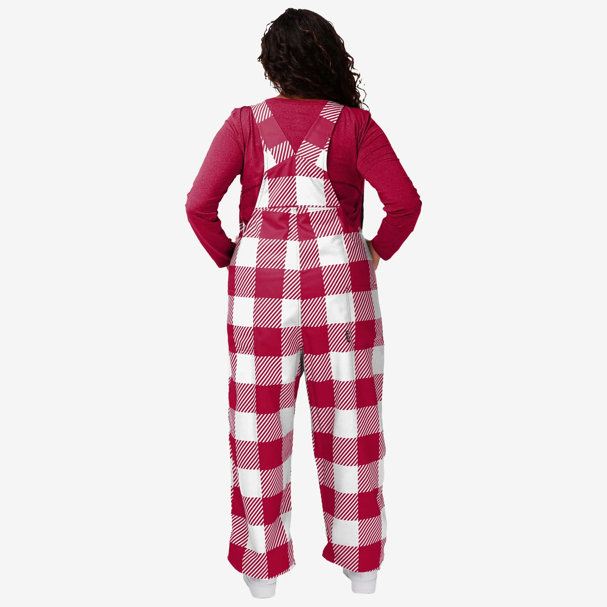 Arizona Cardinals Womens Plaid Bib Overalls