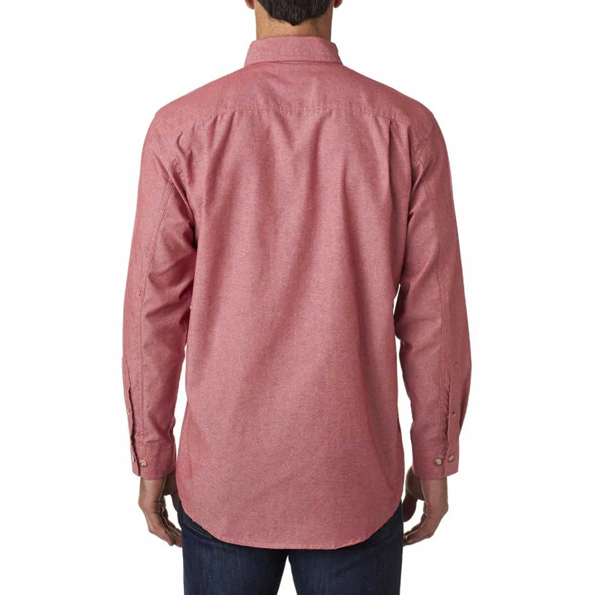 Backpacker Men's Red Yarn Dyed Chambray Shirt