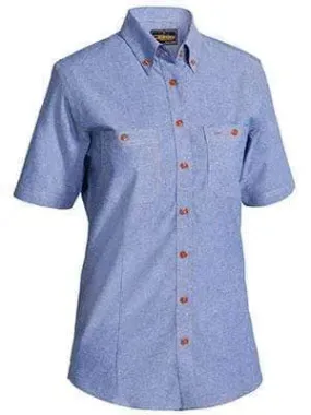 Bisley Workwear Women's Chambray Short Sleeve Shirt B71407L