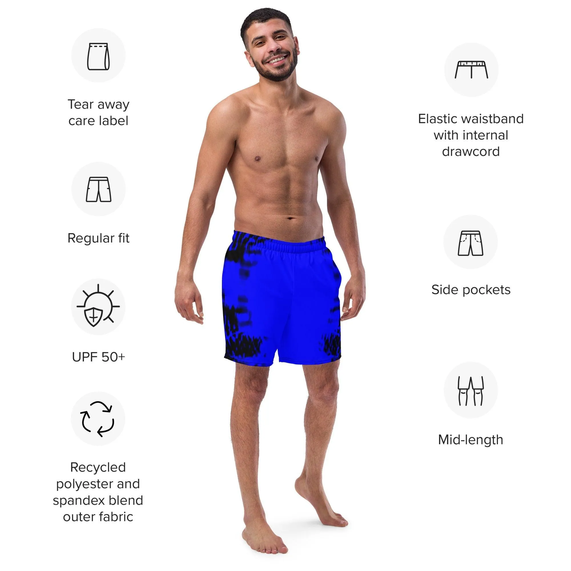 Blueblob Men's Quick Drying swim trunks small Pocket
