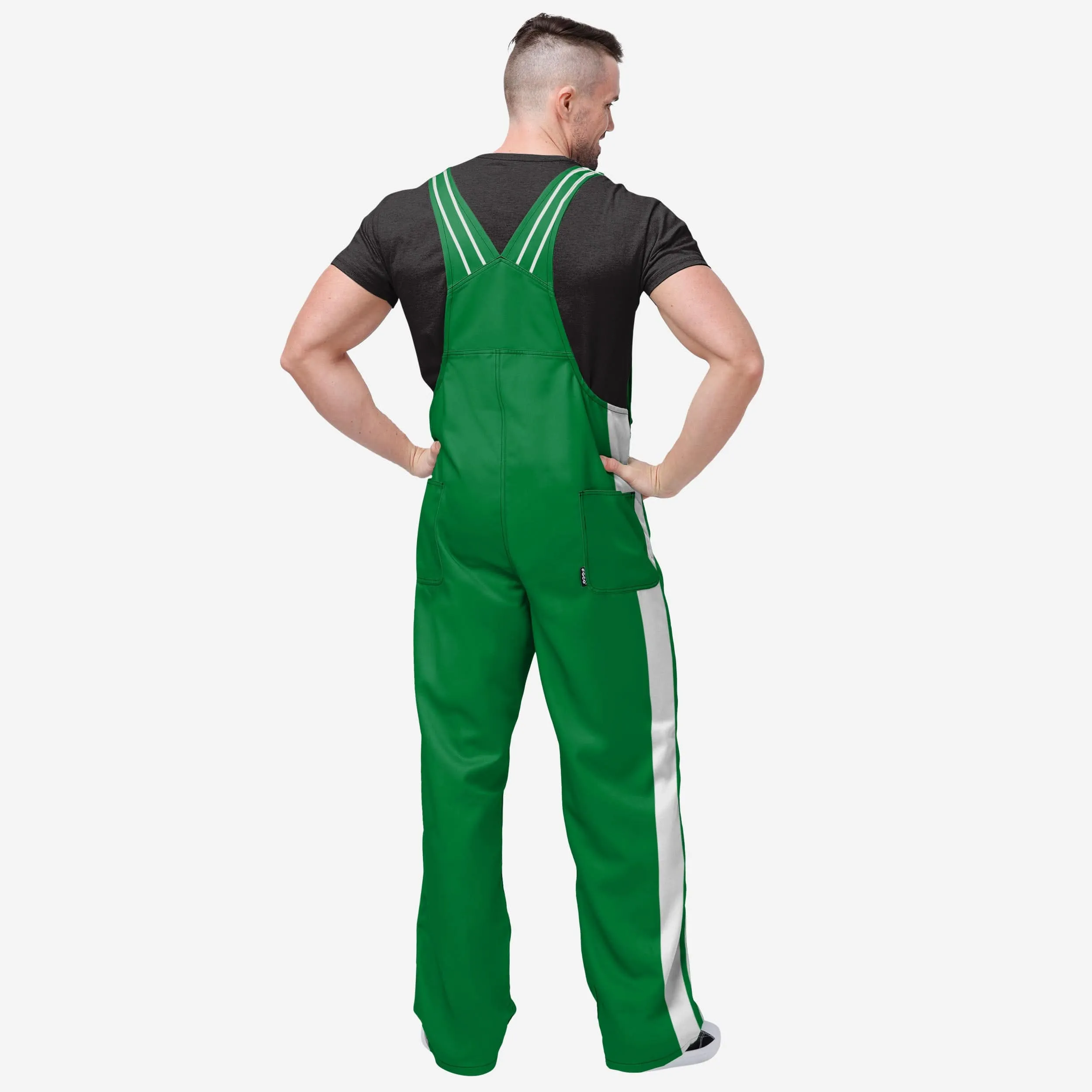 Boston Celtics Mens Team Stripe Bib Overalls