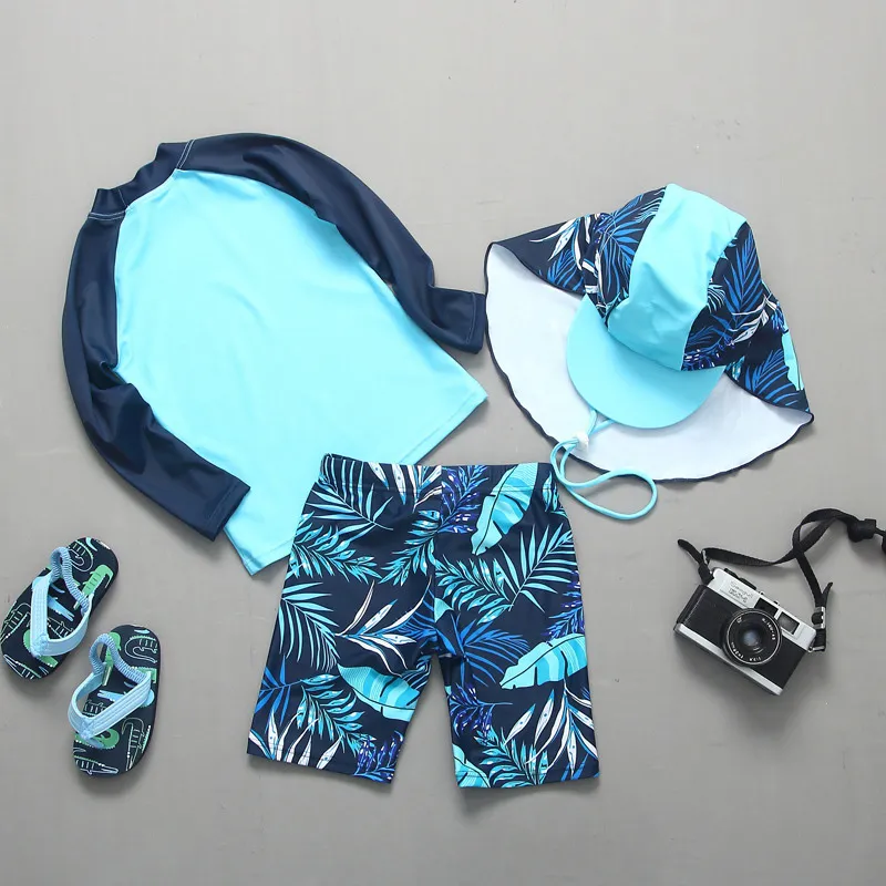 Boys Dinosaur Beach 3-Piece Swimsuit Set