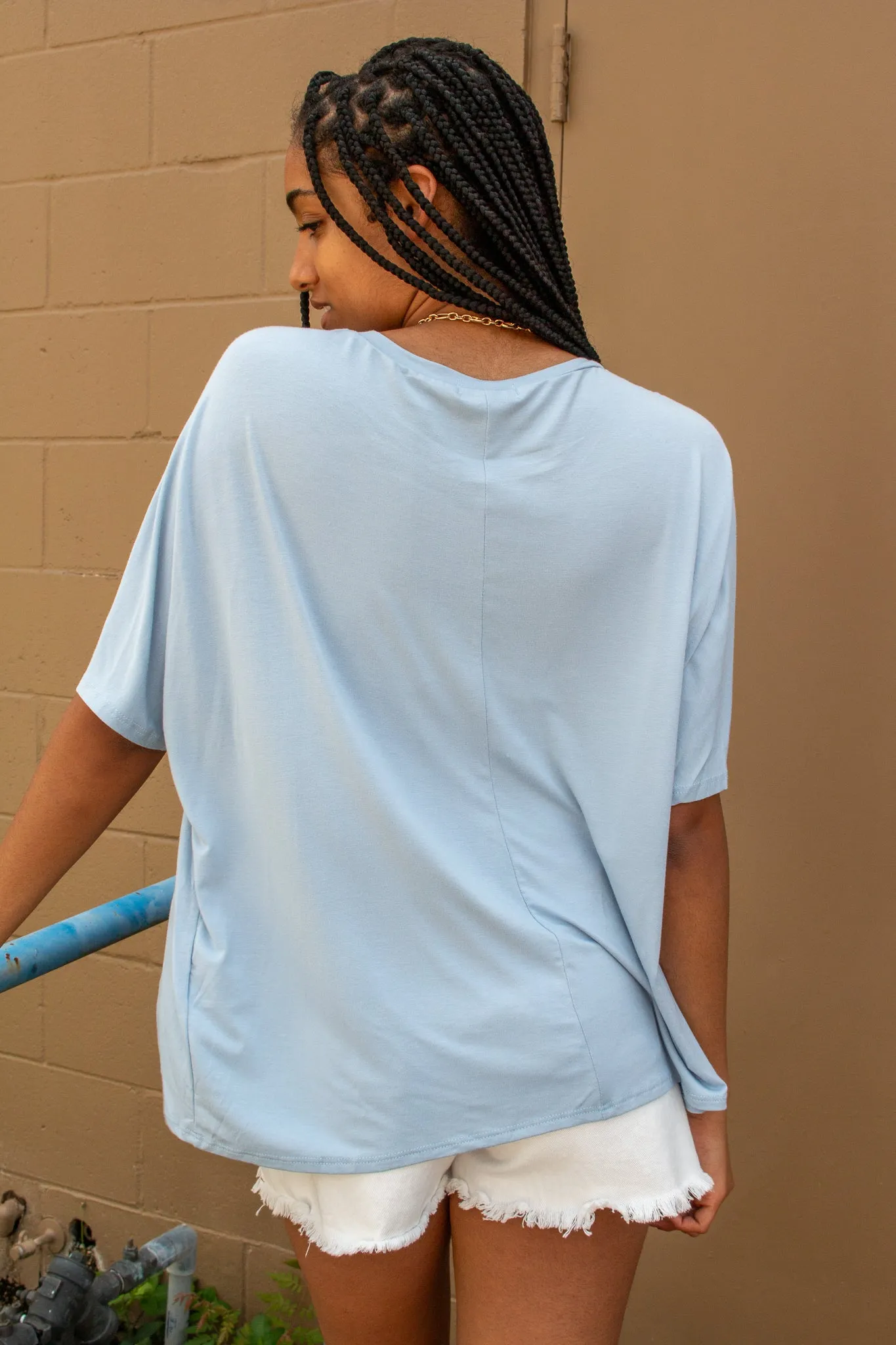 Briston Oversized Pocket Tee Blue