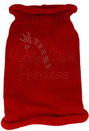 Candy Cane Princess Knit Pet Sweater XL Red