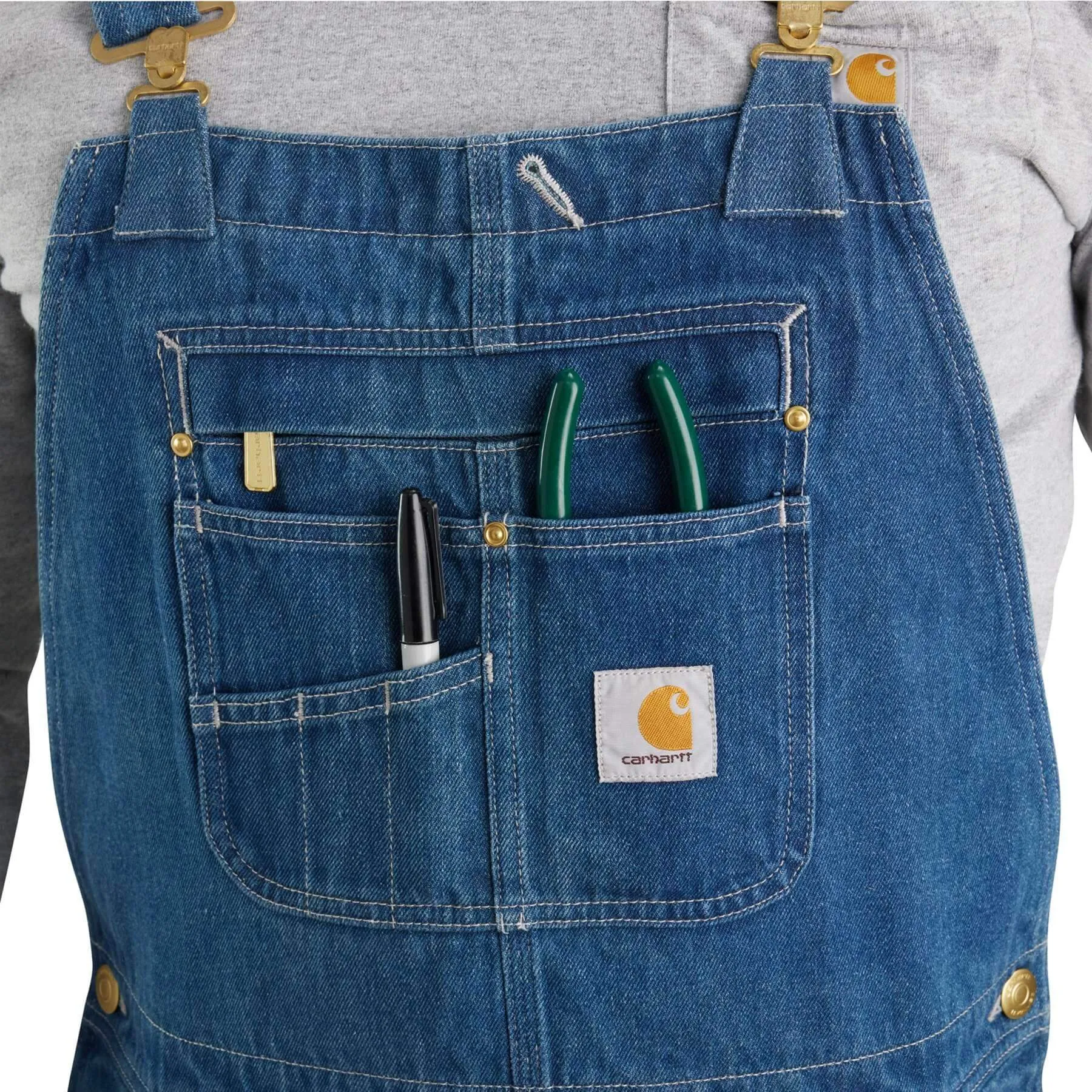 Carhartt Loose Fit Denim Bib Overalls 104672