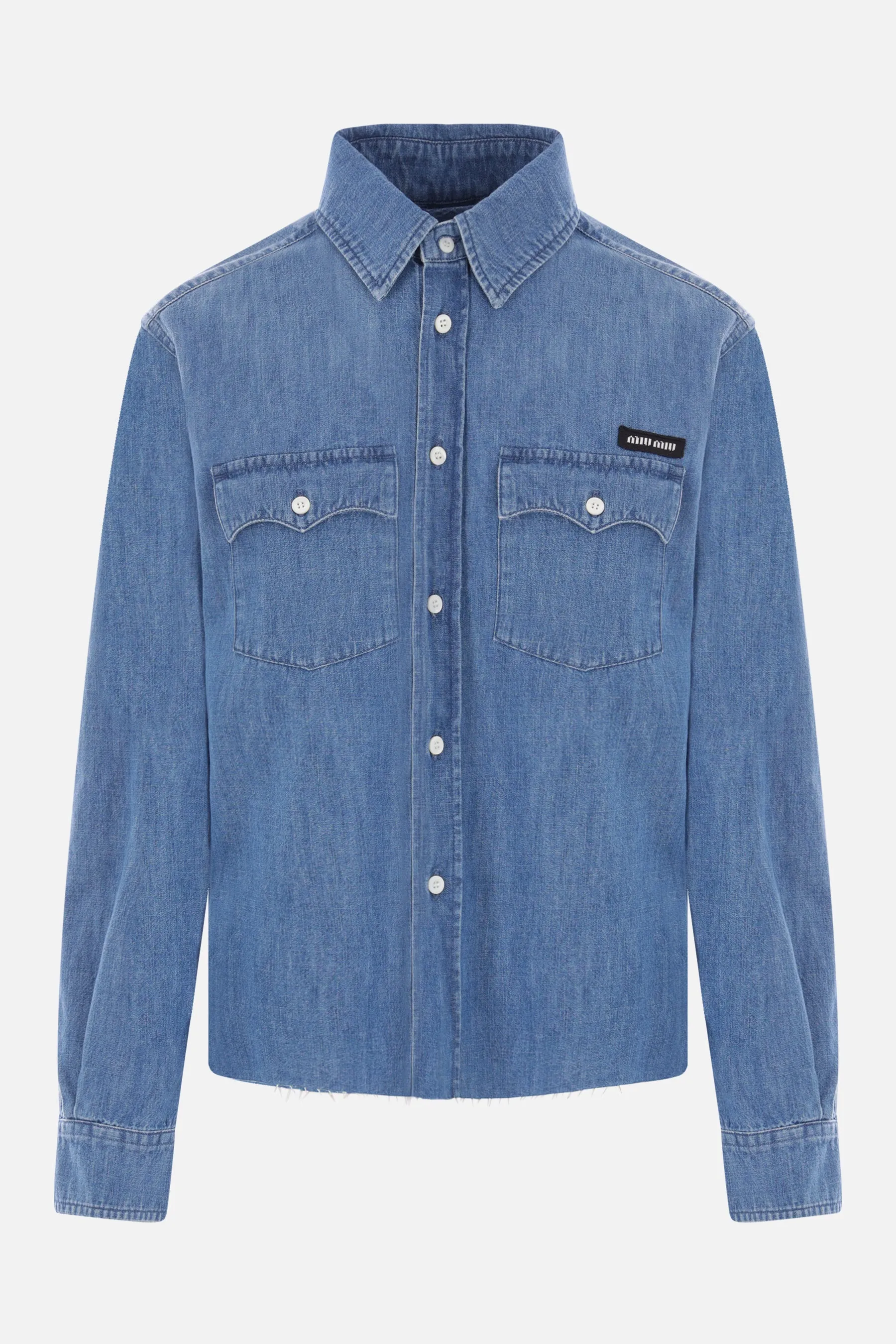 Chambray Cropped Shirt