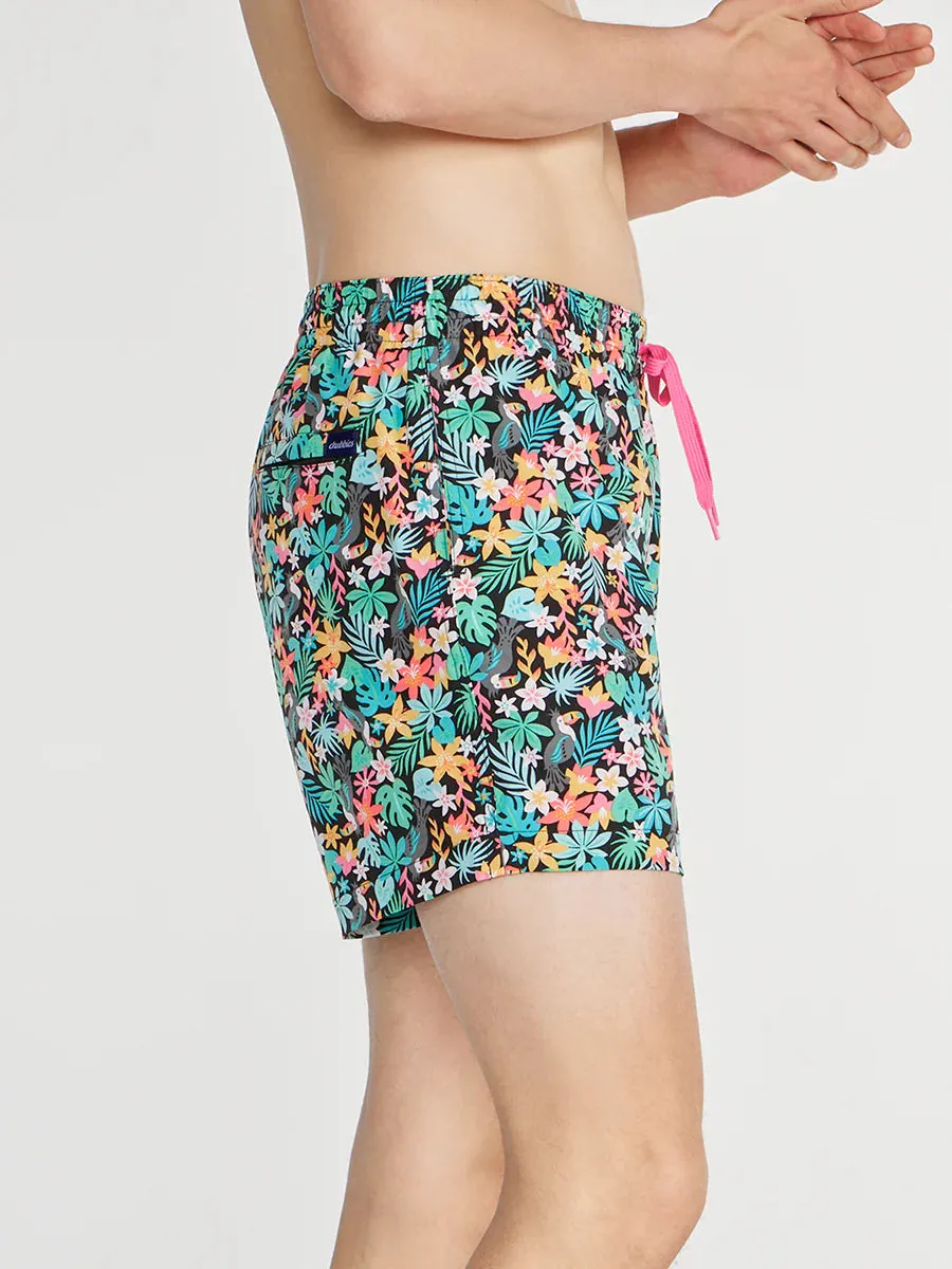 Chubbies 5.5-Inch The Bloomerangs Swim Trunks - Black