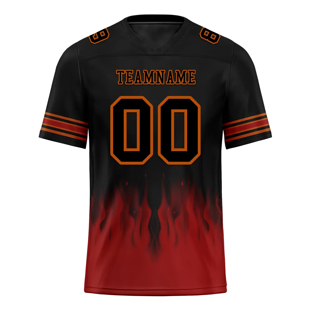 Custom Black Brown Skull Fashion Black Personalized Authentic Football Jersey FBJ02-bc0fba7