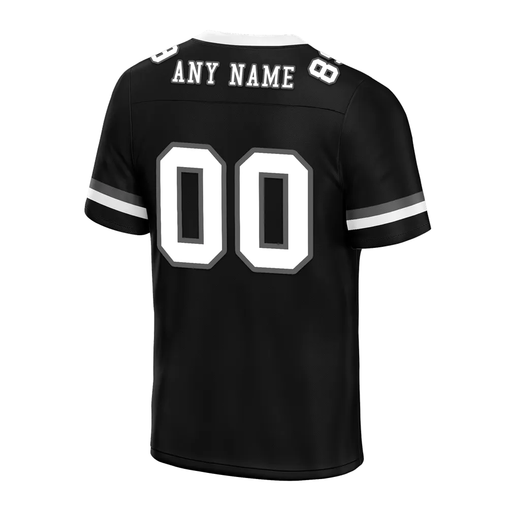Custom Black Classic Style White Personalized Authentic Football Jersey FBJ02-bc0f00a
