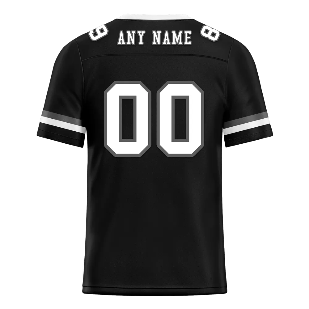 Custom Black Classic Style White Personalized Authentic Football Jersey FBJ02-bc0f00a