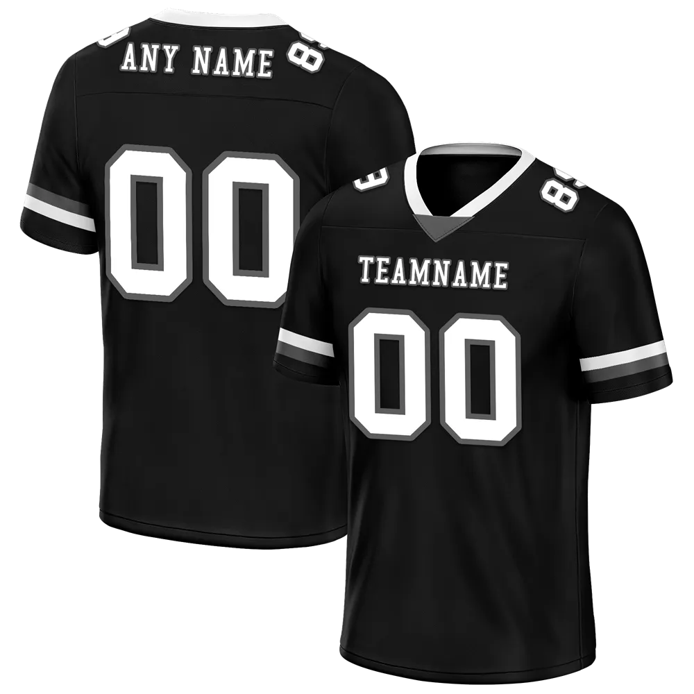 Custom Black Classic Style White Personalized Authentic Football Jersey FBJ02-bc0f00a