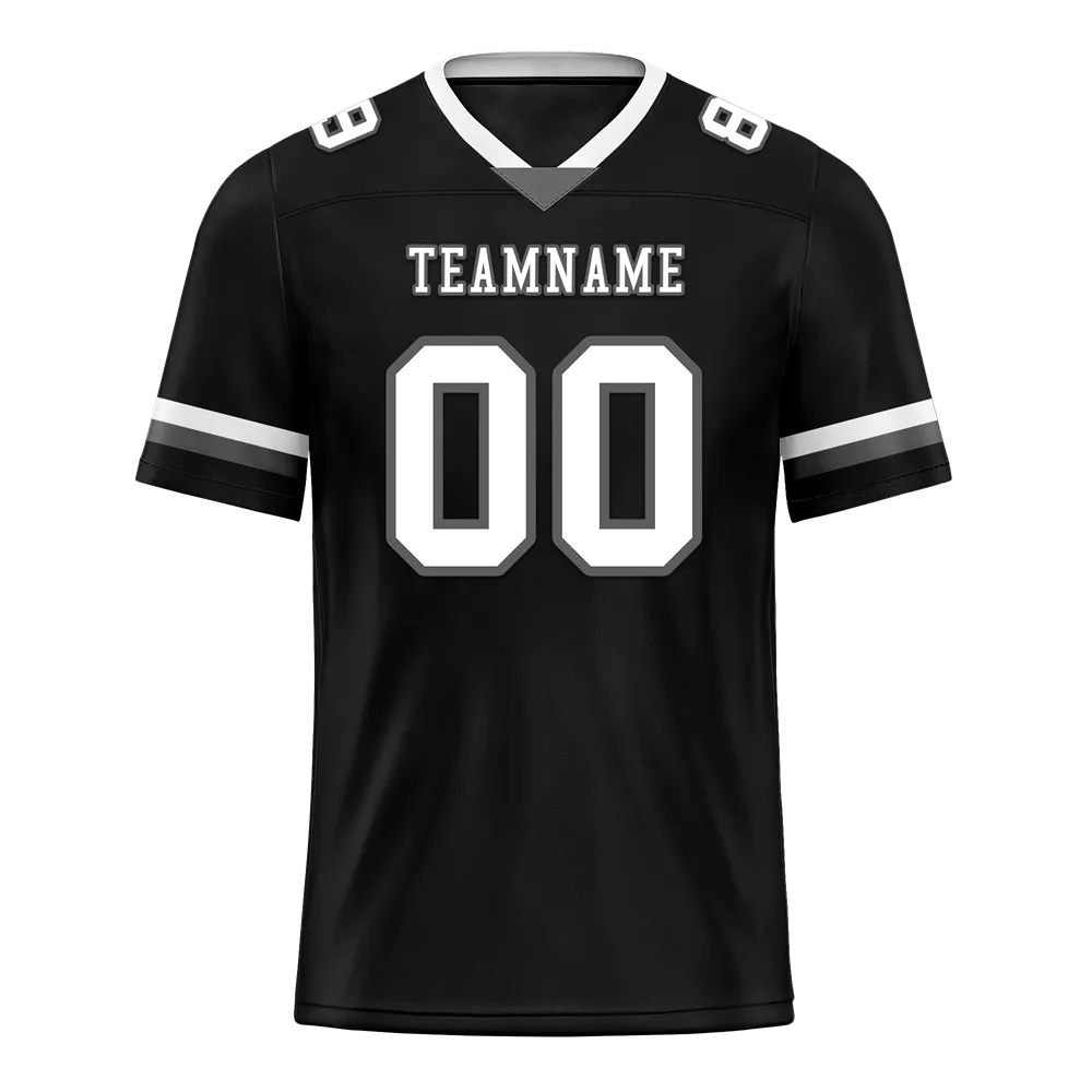 Custom Black Classic Style White Personalized Authentic Football Jersey FBJ02-bc0f00a