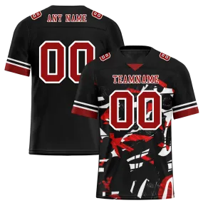 Custom Black Tie Dye Brown Personalized Authentic Football Jersey FBJ02-bc0fa7a