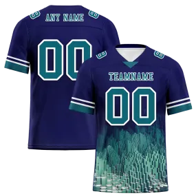 Custom Blue 3D Pattern Aqua Personalized Authentic Football Jersey FBJ02-bc0fae9