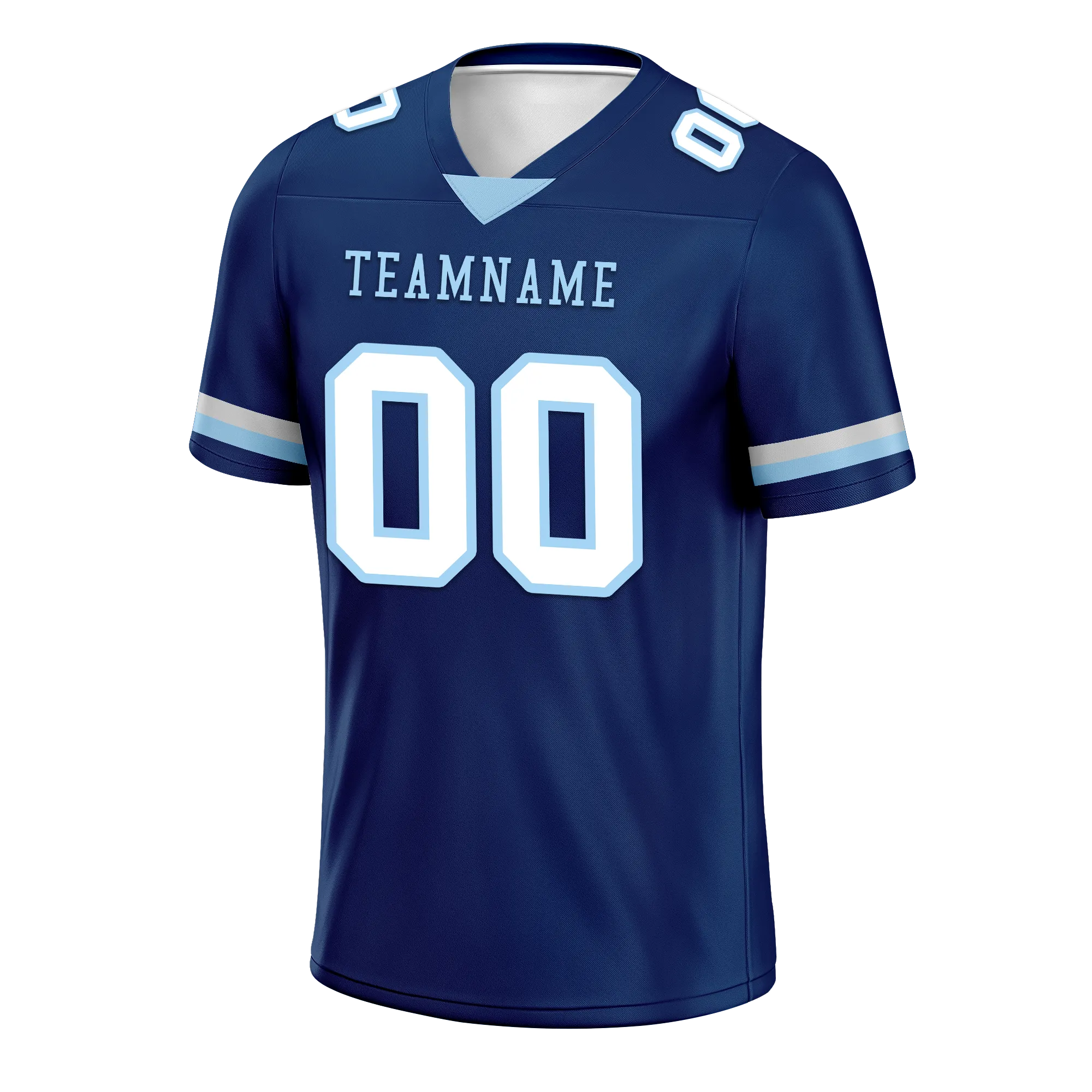 Custom Blue Classic Style Personalized Authentic Football Jersey FBJ02-bd0a70a7