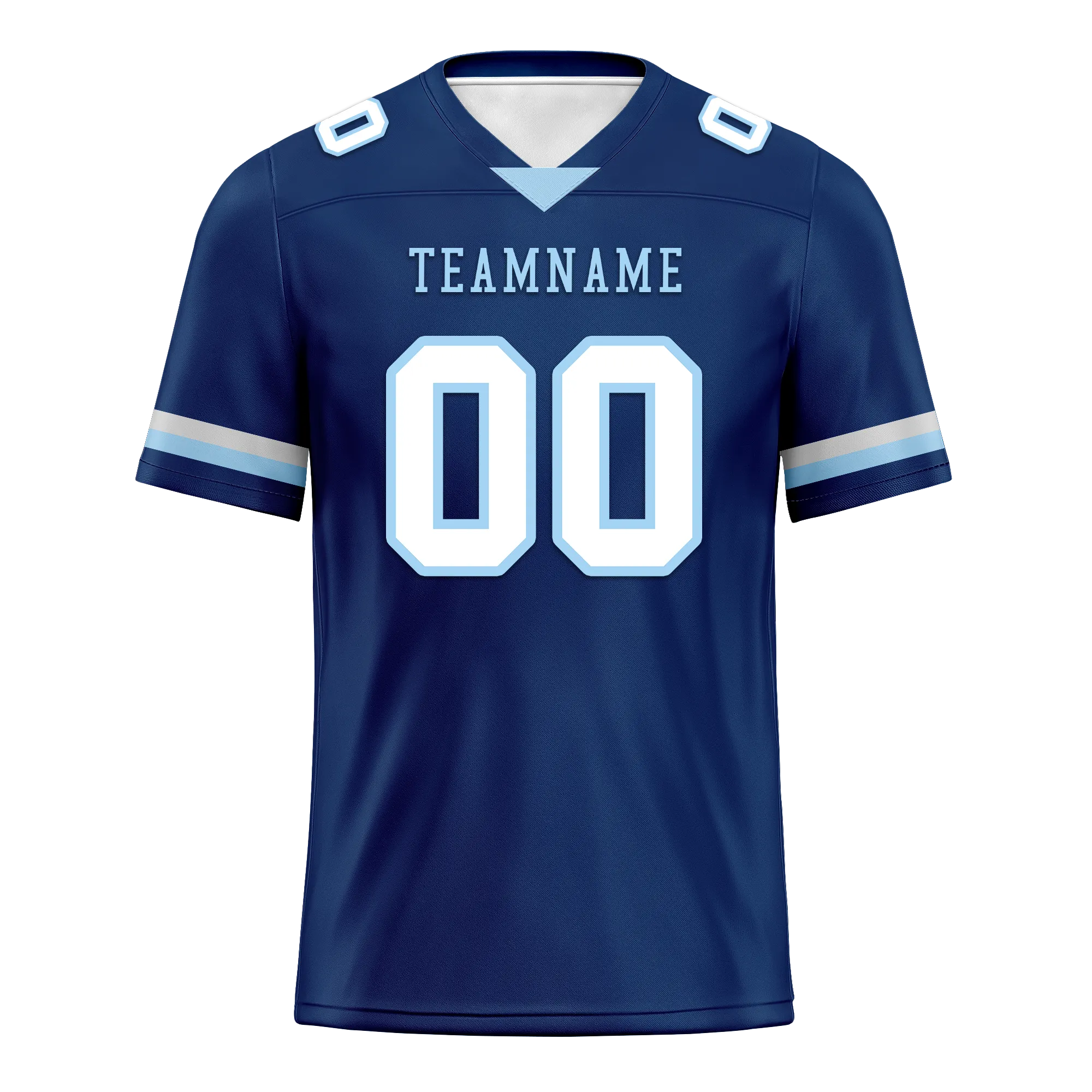 Custom Blue Classic Style Personalized Authentic Football Jersey FBJ02-bd0a70a7