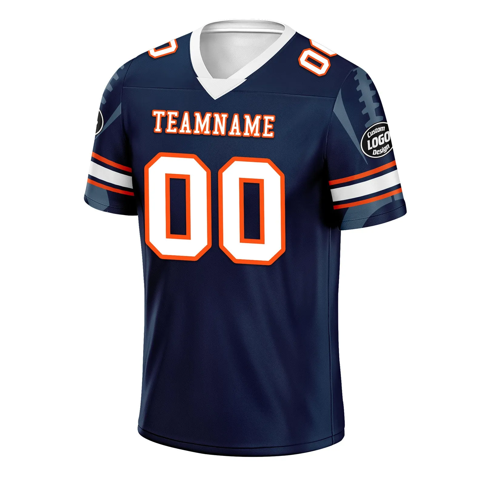 Custom Blue Denver Personalized Authentic Football Jersey FBJ02-D025033-12