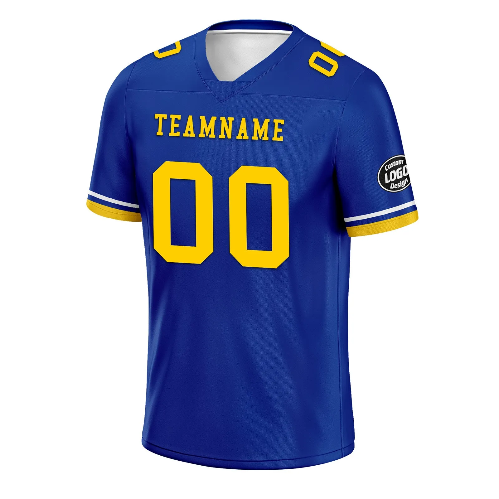 Custom Blue Los Angeles Personalized Authentic Football Jersey FBJ02-D020263-15