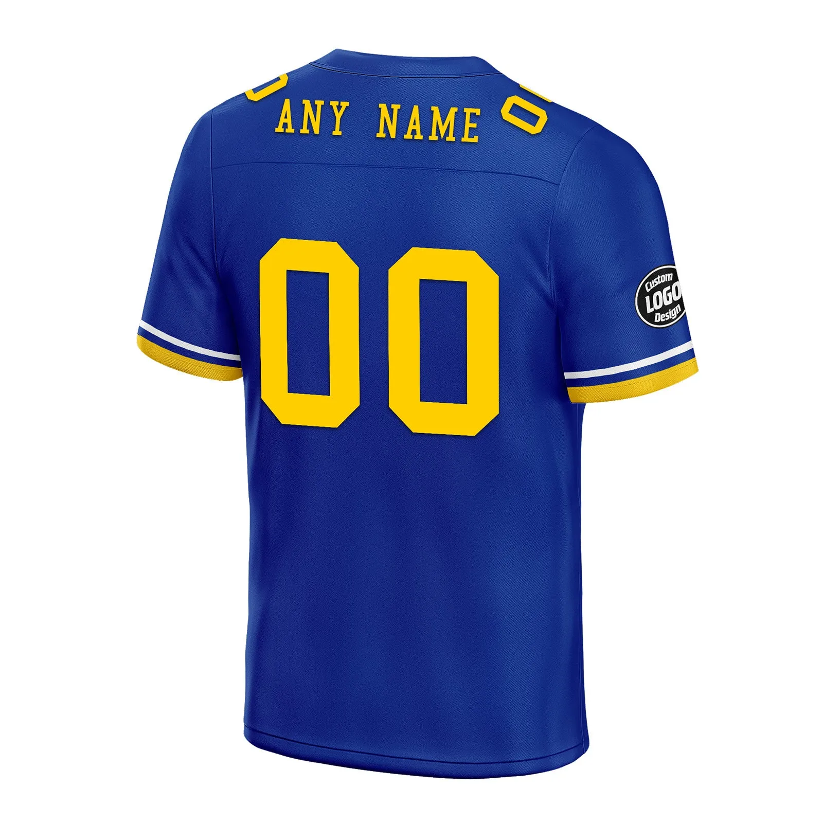 Custom Blue Los Angeles Personalized Authentic Football Jersey FBJ02-D020263-15