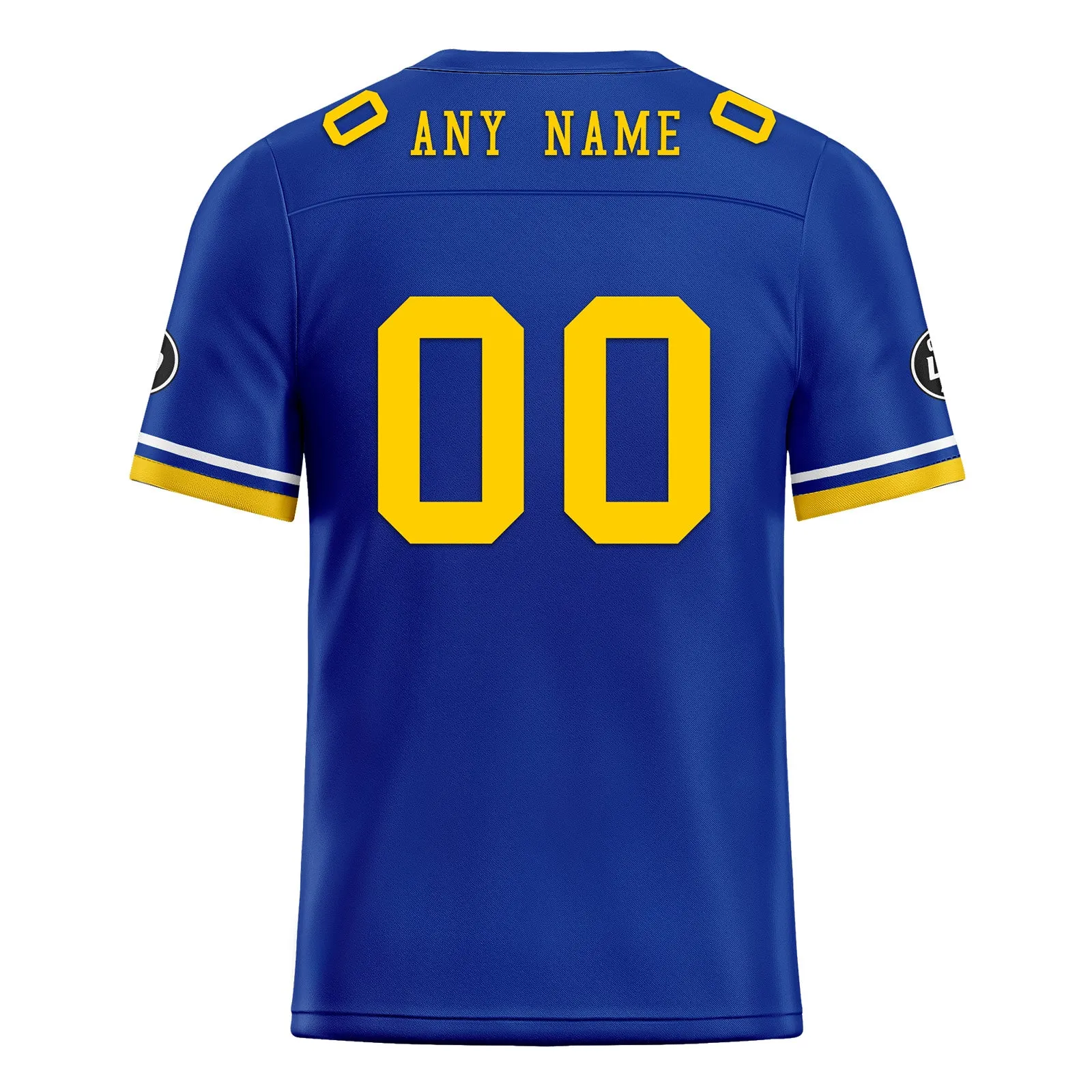 Custom Blue Los Angeles Personalized Authentic Football Jersey FBJ02-D020263-15