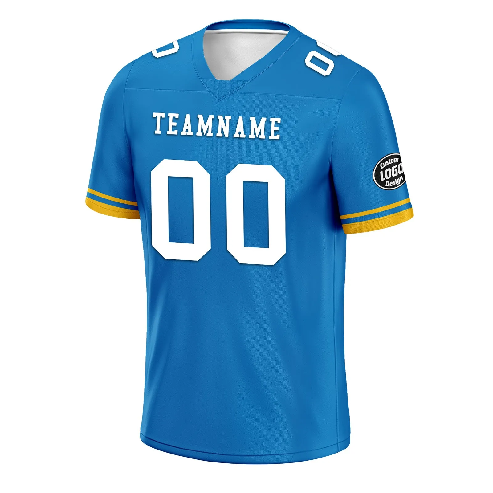 Custom Blue Los Angeles Personalized Authentic Football Jersey FBJ02-D020263-22