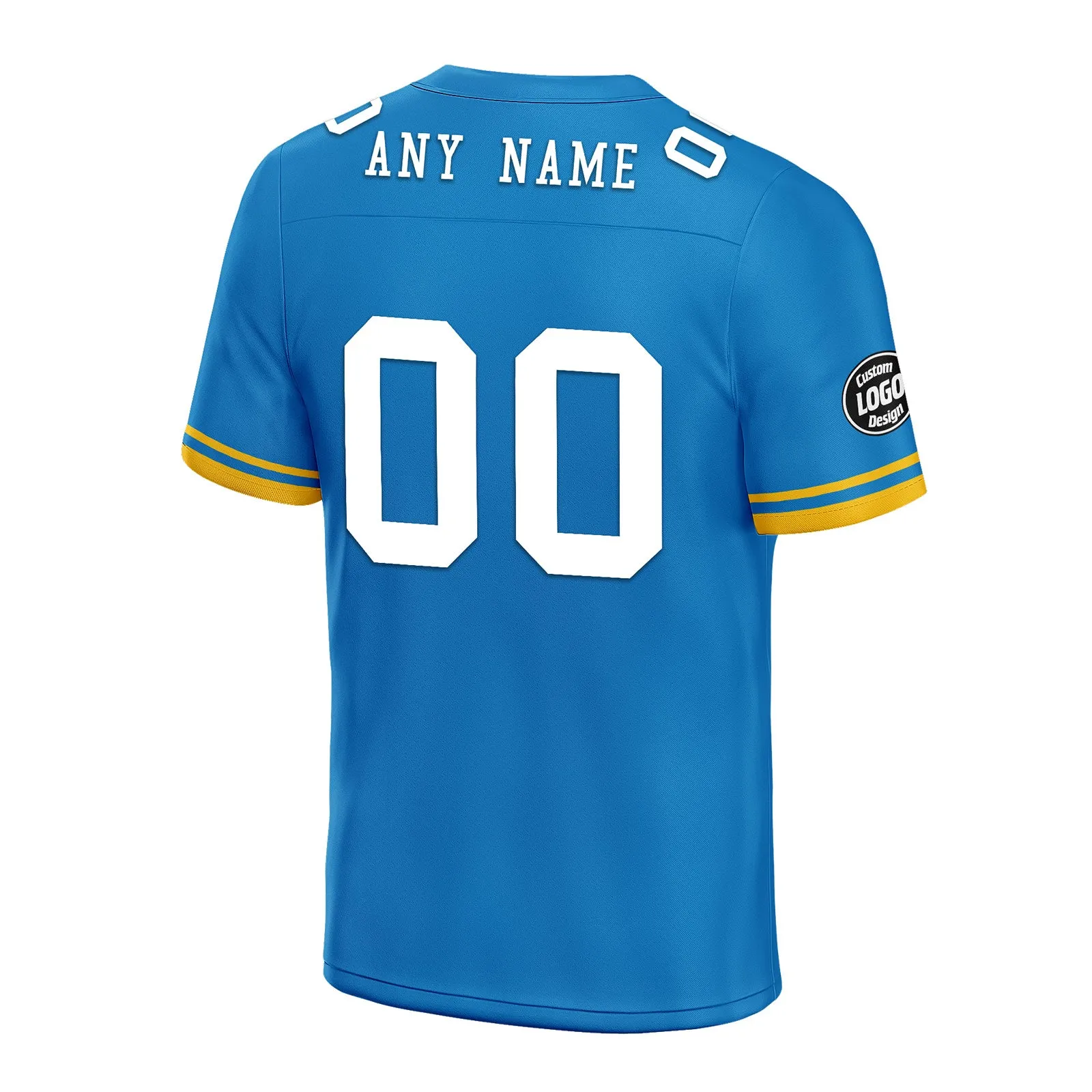 Custom Blue Los Angeles Personalized Authentic Football Jersey FBJ02-D020263-22