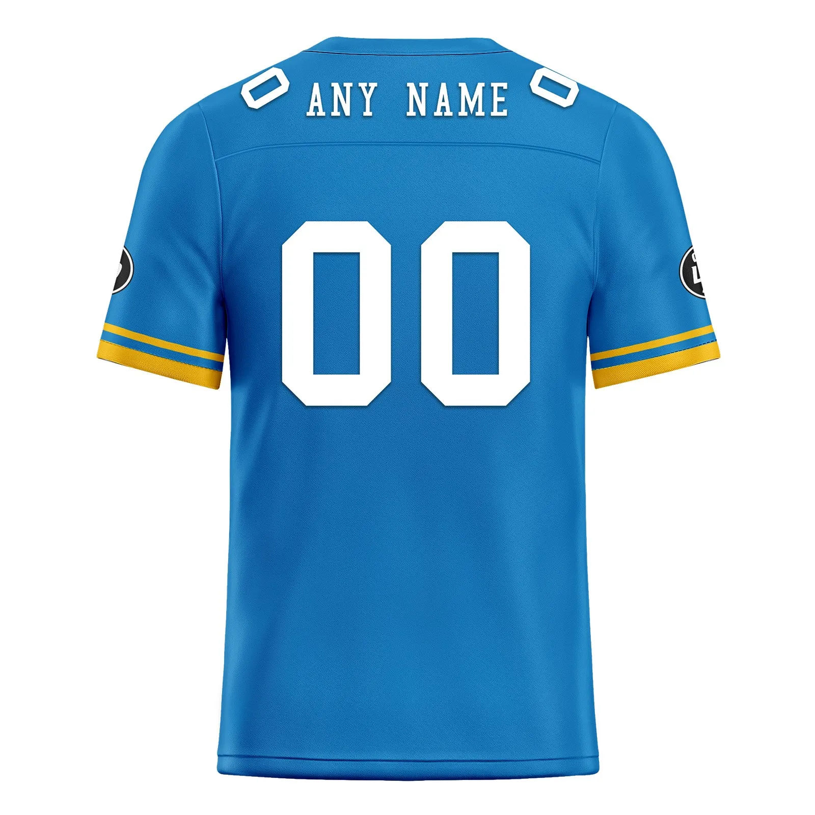 Custom Blue Los Angeles Personalized Authentic Football Jersey FBJ02-D020263-22