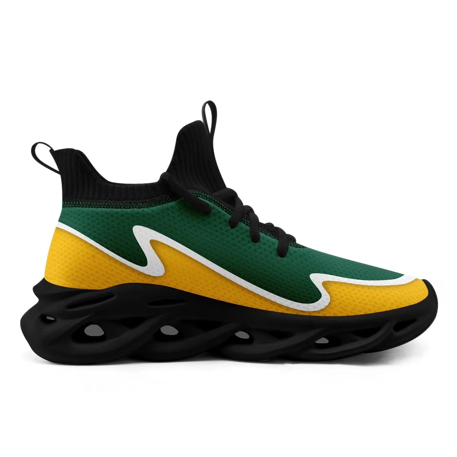 Custom Green Yellow Maxsoul Shoes Personalized Sneaker FN030A-E020011-23