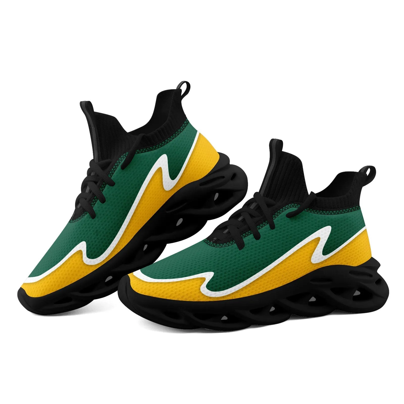 Custom Green Yellow Maxsoul Shoes Personalized Sneaker FN030A-E020011-23