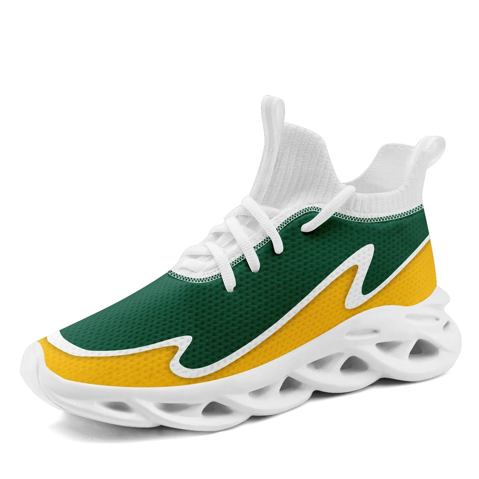 Custom Green Yellow Maxsoul Shoes Personalized Sneaker FN030A-E020011-23
