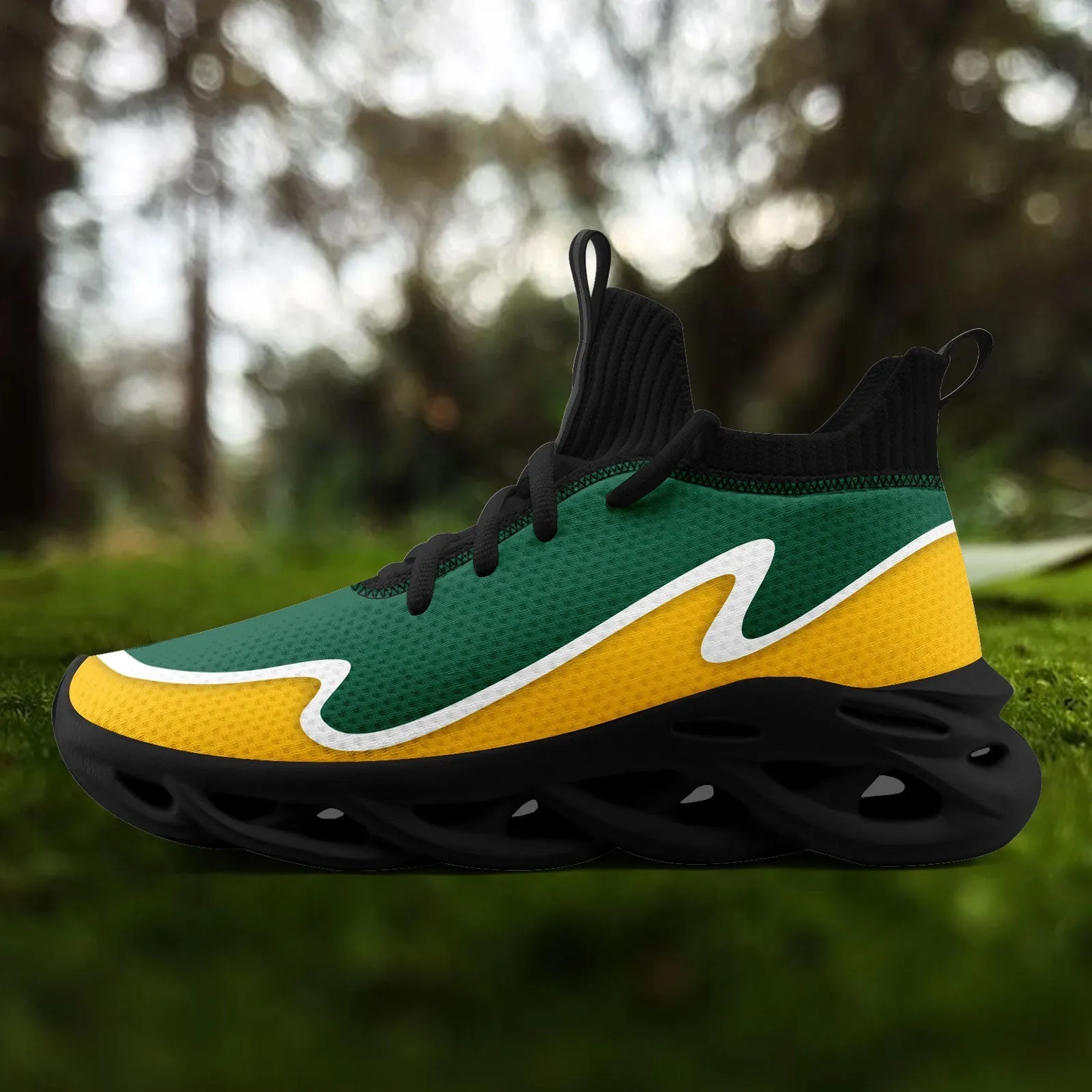 Custom Green Yellow Maxsoul Shoes Personalized Sneaker FN030A-E020011-23