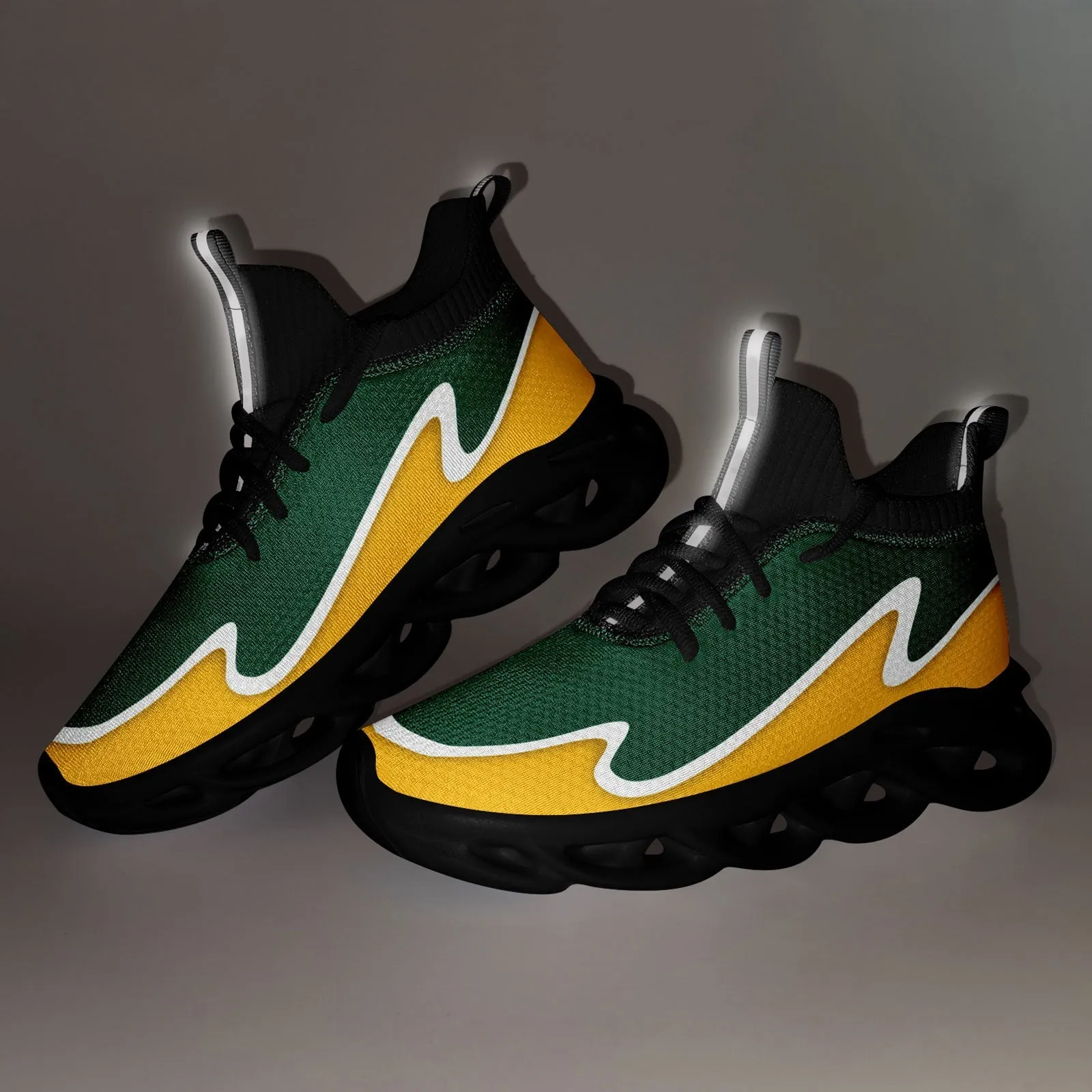 Custom Green Yellow Maxsoul Shoes Personalized Sneaker FN030A-E020011-23