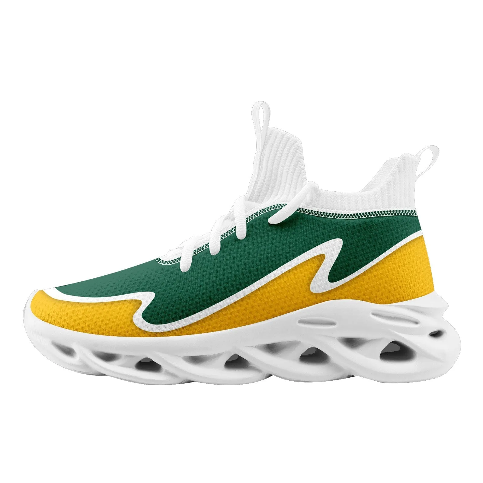 Custom Green Yellow Maxsoul Shoes Personalized Sneaker FN030A-E020011-23