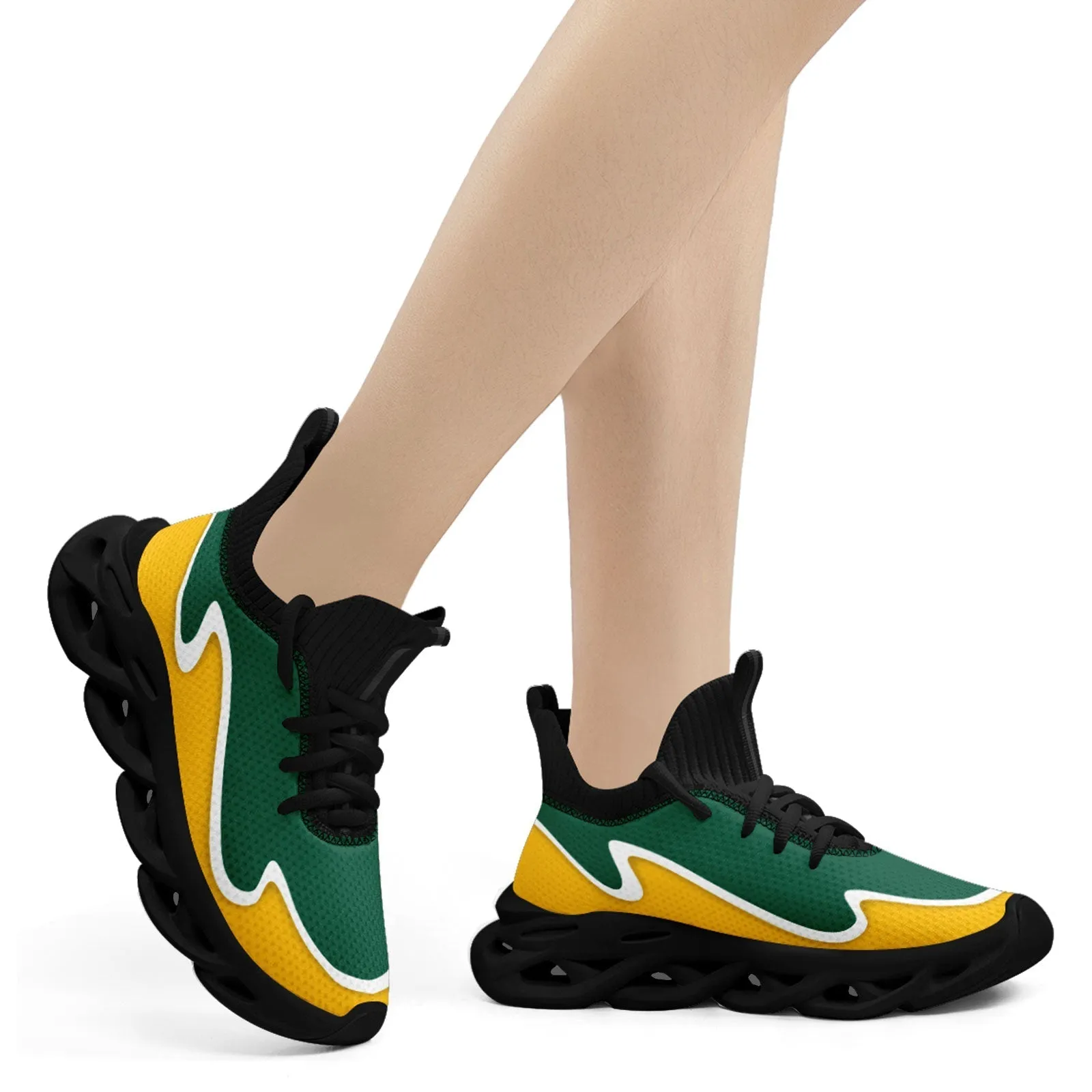 Custom Green Yellow Maxsoul Shoes Personalized Sneaker FN030A-E020011-23