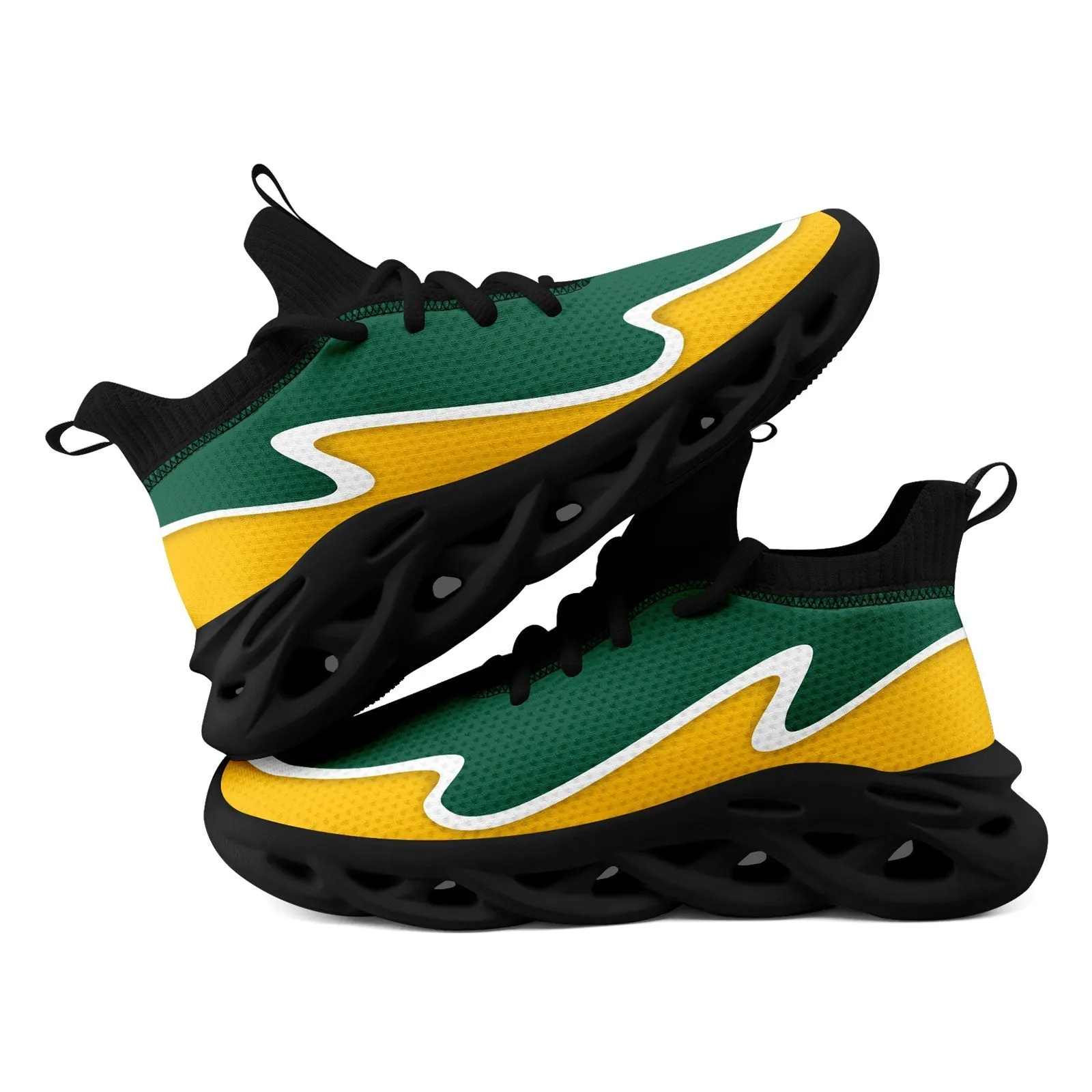 Custom Green Yellow Maxsoul Shoes Personalized Sneaker FN030A-E020011-23
