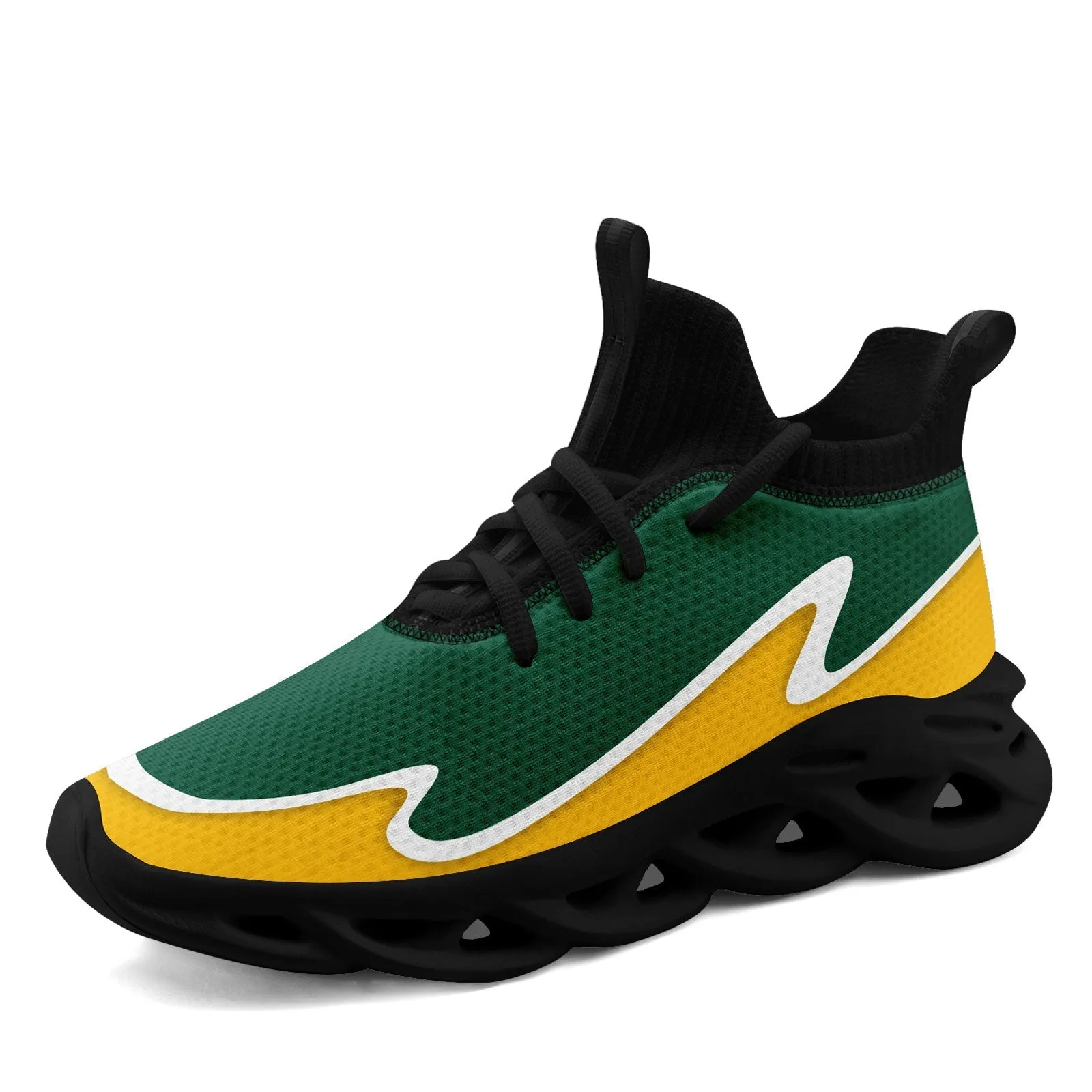 Custom Green Yellow Maxsoul Shoes Personalized Sneaker FN030A-E020011-23