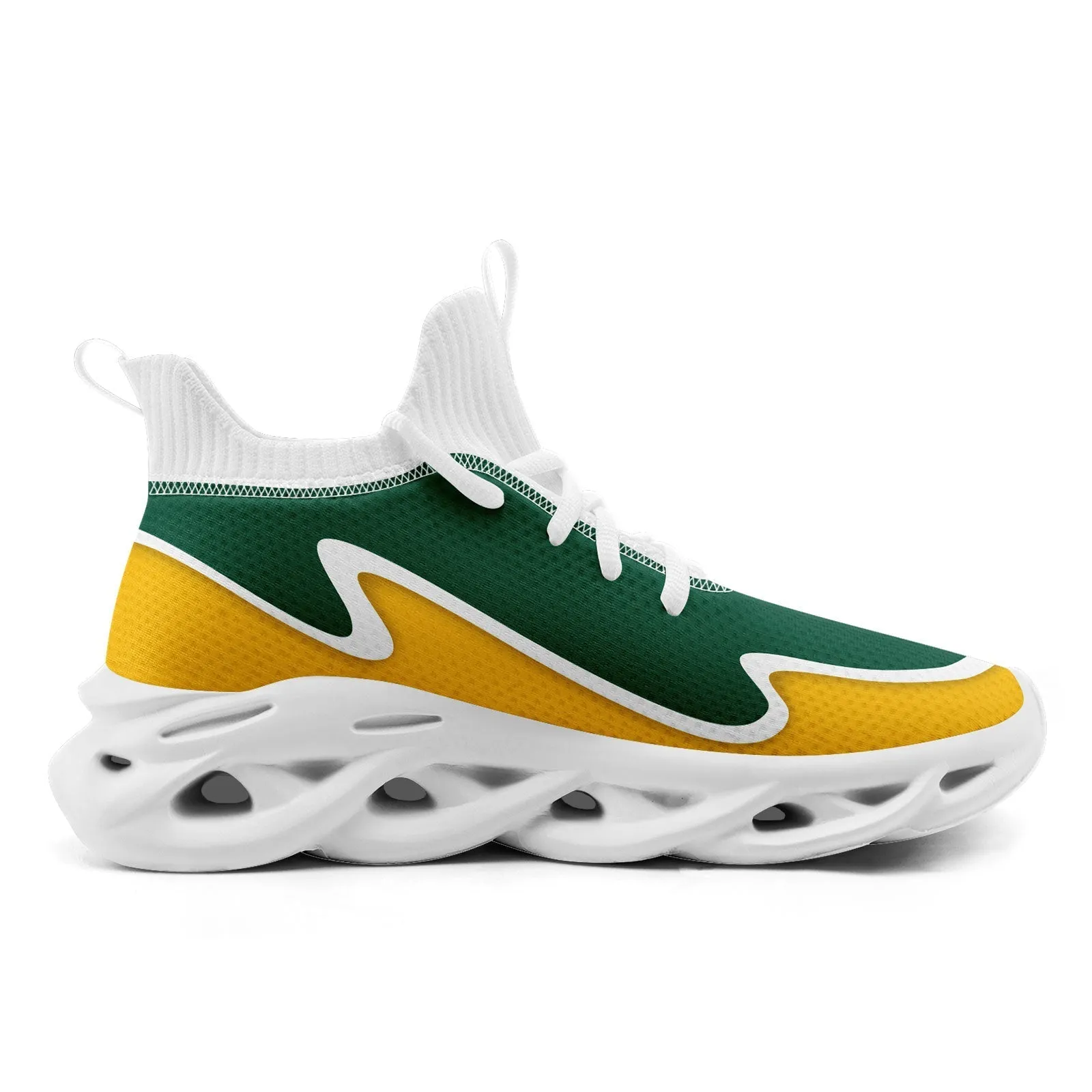 Custom Green Yellow Maxsoul Shoes Personalized Sneaker FN030A-E020011-23