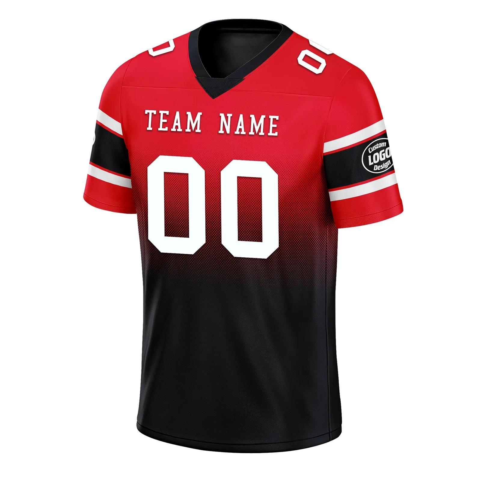 Custom Red Blue Houston Personalized Authentic Football Jersey FBJ02-D020249-12