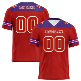 Custom Red Sleeve Stripes Red Personalized Authentic Football Jersey FBJ02-bc0f0e9
