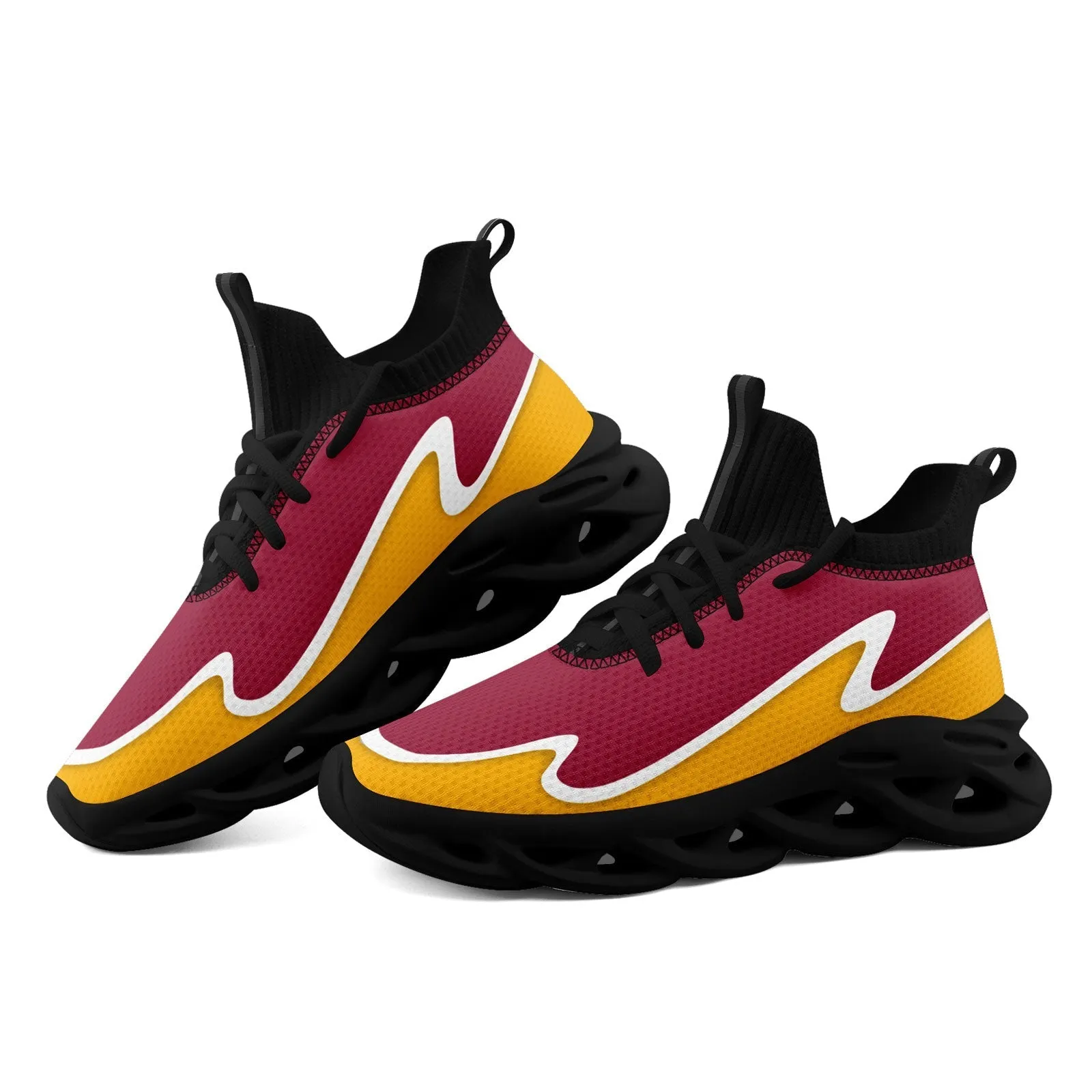 Custom Red Yellow Maxsoul Shoes Personalized Sneaker FN030A-E020011-2