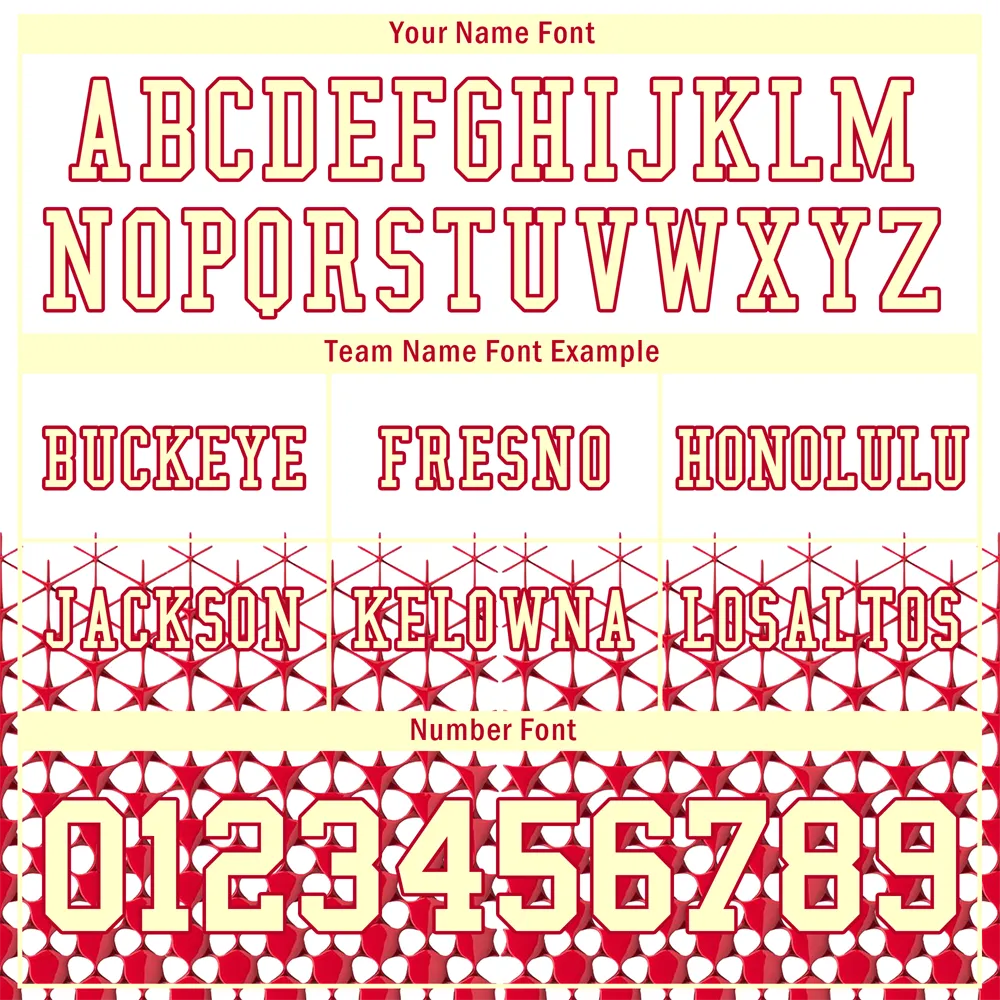 Custom White Red 3D Pattern Yellow Personalized Authentic Football Jersey FBJ02-bc0faea