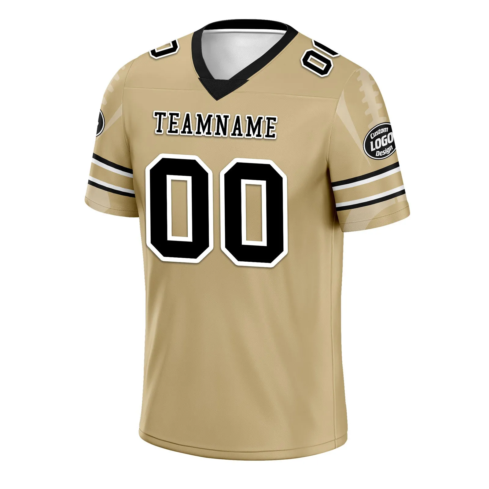 Custom Yellow New Orleans Personalized Authentic Football Jersey FBJ02-D025033-19